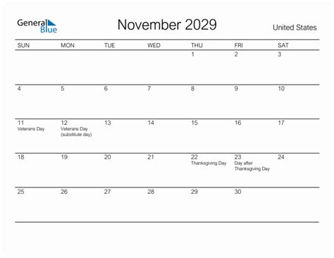 sixline 16 11 2029|November 2029 Calendar – United States .